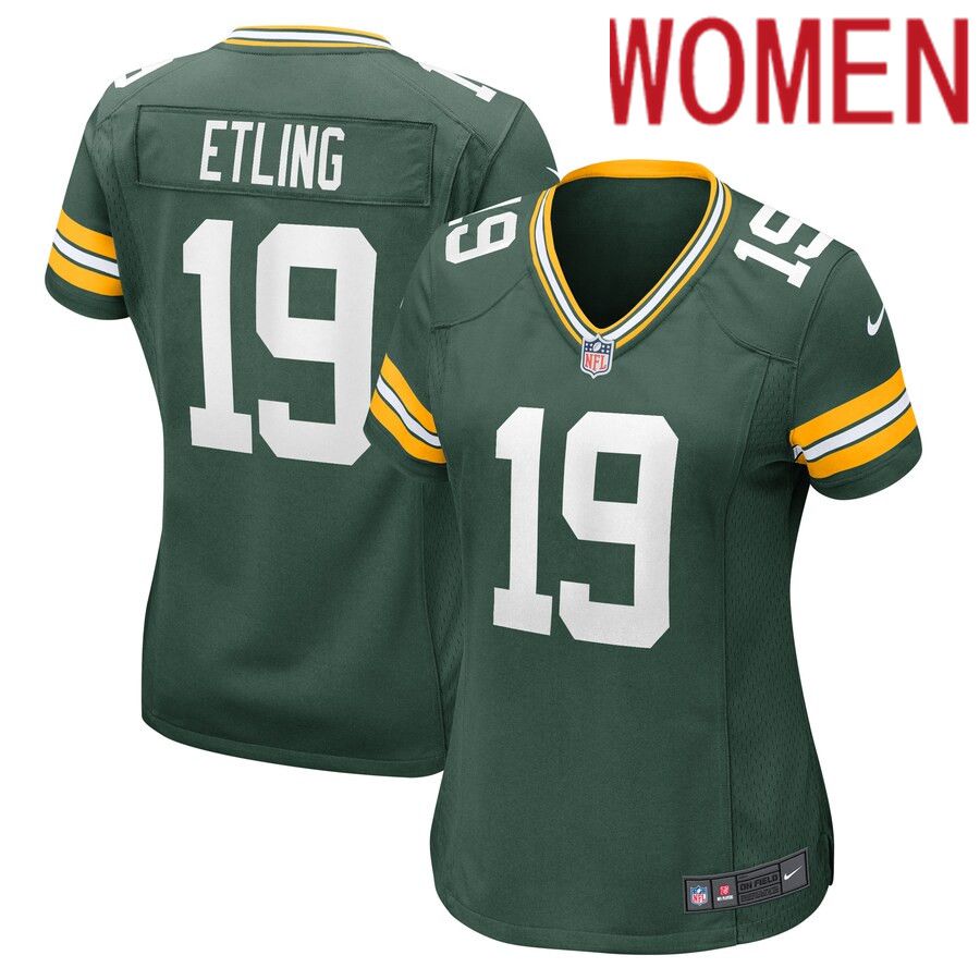 Women Green Bay Packers 19 Danny Etling Nike Green Game Player NFL Jersey